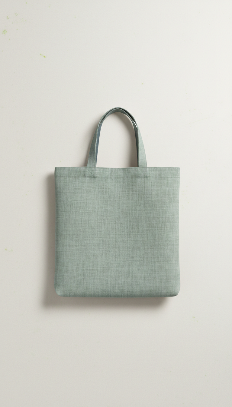 Minimal Natural Linen Tote Bag