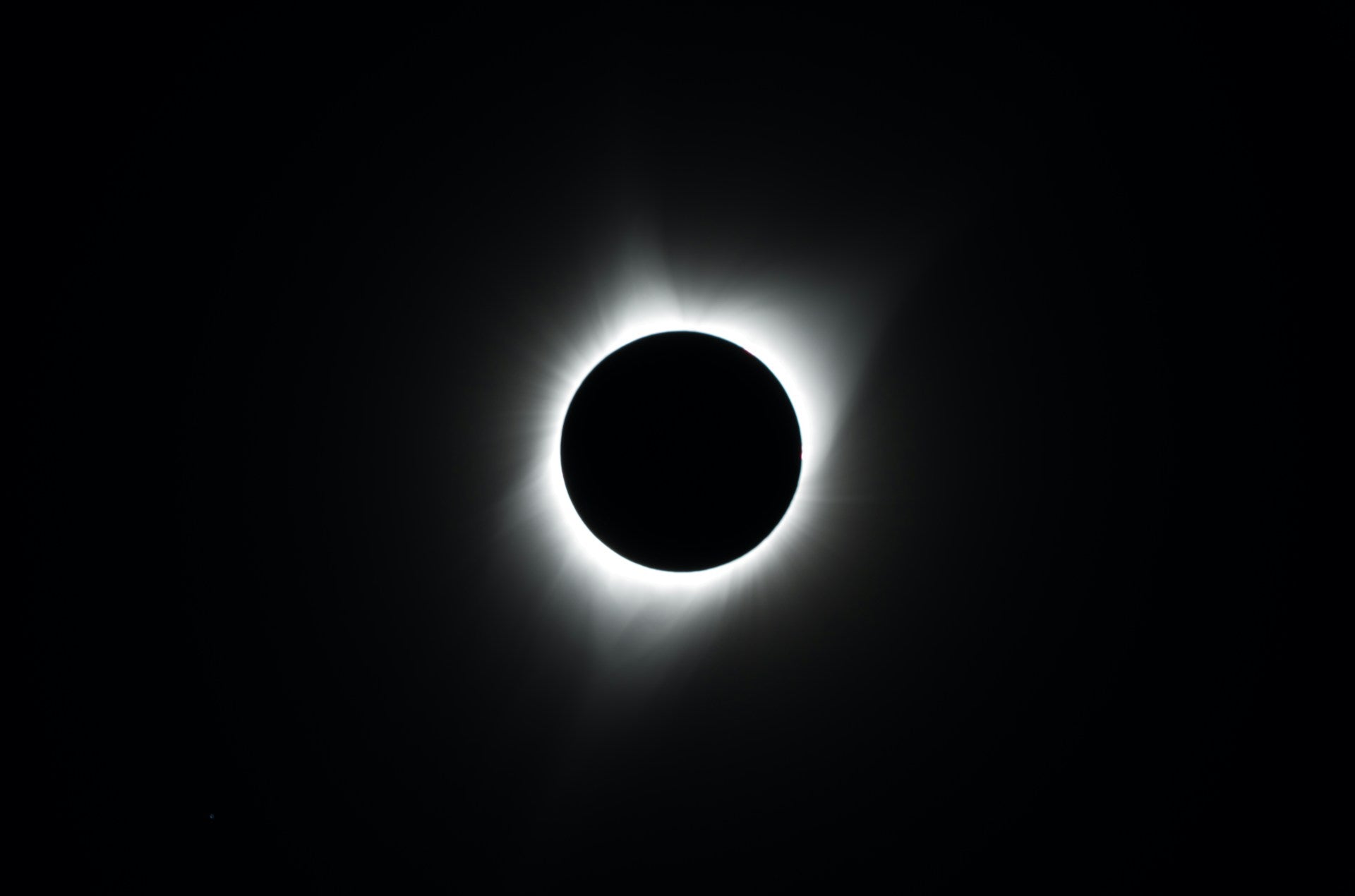 Solar eclipse with a dark sky background